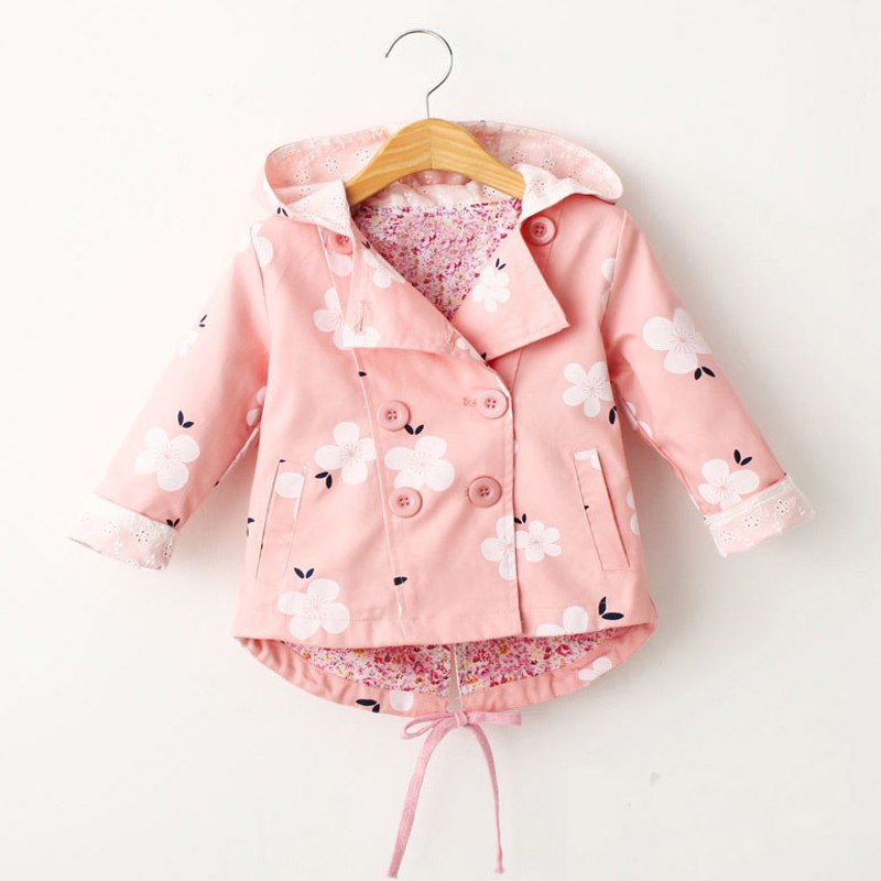 Kids Jackets Girls Hooded Coat